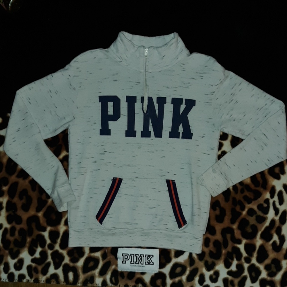 Victorias secret pink quarter zip sweater